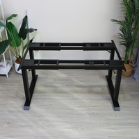 Table de bureau réglable à double moteur, design moderne, pour travail en face à face