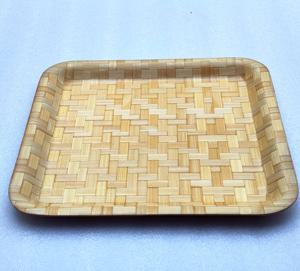 Source Bol de tissage en bambou créatif et écologique Logo personnalisé de couleur naturelle pour salade Fruits secs Style bûche pastorale Camping - Product Image 1