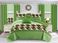 Ensemble de literie et rideaux Aodu bleu clair, imprimé floral papillon, housse de couette, taies d'oreiller, rideaux, vente en gros, usine