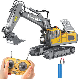 Remote Control <strong>Excavator</strong> and Construction Truck Metal Shovel Engineering Vehicles with Light Music <strong>RC</strong> <strong>Excavator</strong> Toys - Product Image 1