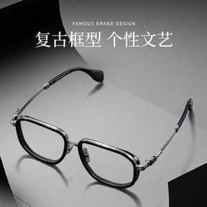 Montures de lunettes pour hommes Kro Designer surdimensionnées en titane pur, légères, monture complète CH6101 - Product Image 3