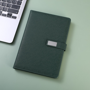 Cuaderno pequeño con hebilla de parche A5 Cuaderno de oficina de negocios Logotipo impreso de cuero suave - Product Image 1