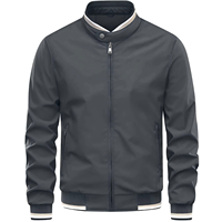 Blouson aviateur homme personnalisé avec logo OEM, léger, coupe-vent, fermeture éclair intégrale, style baseball, vente en gros