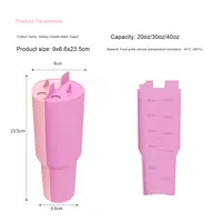 Accessoire de séparation 2-en-1 réutilisable en silicone pour gobelet : plateau intérieur et barre séparatrice de boissons