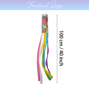 Customthe Feast of Easter Bunny Festival Windsock Decor WindSock Digital Printed Flying Wind <b>Socks</b> for Yard Garden Porch - Product Image 2