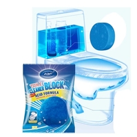 Pembersih toilet gelembung biru paket individu buatan pabrik pembersih mangkuk Toilet otomatis biru