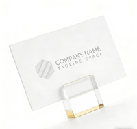 Porte-cartes de table en acrylique doré, support transparent pour numéros de table pour mariage, restaurant, hôtel et réunions de bureau, signalisation de table OEM