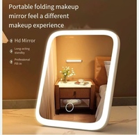 Écran LED portable le plus vendu, éclairage tricolore, miroir de maquillage minimaliste, verre plastique de 3 mm d'épaisseur, installation facile