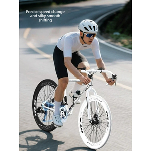 Vélo de route avec guidon basculant et levier de vitesses, pneus pleins, <span class=keywords><strong>fixie</strong></span> léger pour hommes, femmes et étudiants - Product Image 3