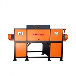 Broyeur industriel de déchets GRP à double arbre semi-automatique électrique, machine de broyage de plastique, capacité de 1500 kg/h pour le recyclage - Product Image 1
