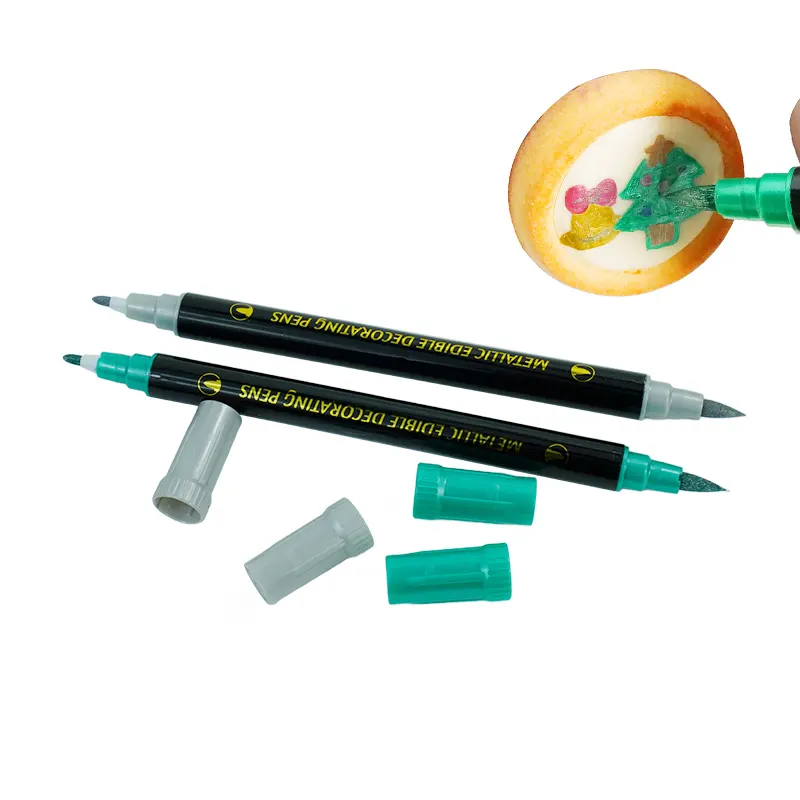 Gıda İşaretleyiciler yenilebilir kalem kek dekorasyon araçları kek çerez için yenilebilir metalik işaretleyici kalem