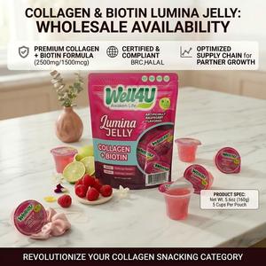 เยลลี่คอลลาเจนรสผลไม้ขายดีสำหรับผู้ใหญ่ ขายส่ง คอลลาเจนไฮโดรไลซ์แบบลูกอม รับผลิตแบบ OEM ODM - Product Image 2