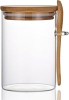 Couvercle Yukmin petite cuillère en bois décorative pour farine d'avoine de nuit café épices bonbons sel biscuit condiment poivre sucre