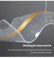 Lustre LED en acrylique JYLIGHTING, forme de streamers, décoration de lampe moderne et luxueuse, éclairage suspendu pour hôtel, salon