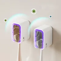 Support mural en plastique anti-poussière à un niveau pour brosses à dents électriques, technique d'injection, pour salon