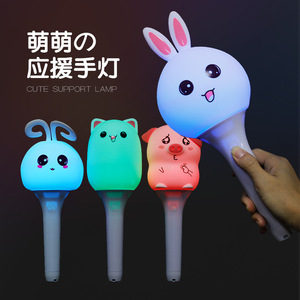 Cute Cartoon Silicone Hand Light Rechargeable <b>Led</b> <b>Flashlight</b> For Kids Party Concert Cheer Props 15 Color Changing - Product Image 3