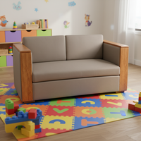 Canapé-lit pour salle d'attente médicale, fauteuil rembourré avec accoudoirs en bois massif, mobilier de réception pour clinique