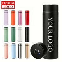 Bouteilles isothermes intelligentes avec affichage LED numérique, thermos à vide, impression personnalisée du logo, vente en gros