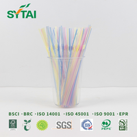 Pailles à bulles en plastique PP emballées individuellement pour bubble tea, smoothies et milkshakes, pailles jetables pour boba, idéales pour les fêtes