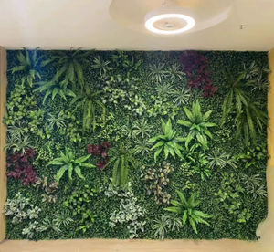 Mur de gazon artificiel, toile de fond, panneau mural de plantes vertes, protection solaire, anti-UV, aménagement paysager de jardin extérieur, mur de gazon décoratif - Product Image 1