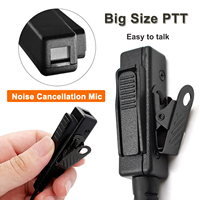 Écouteur à tube acoustique avec PTT, micro d'oreille de surveillance discrète pour talkie-walkie, son clair et durable pour la sécurité Motorola