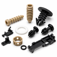 Clips de fixation en plastique ABS/PC/PA66 moulés par injection sur mesure, pièces de précision OEM avec une tolérance de 0,01-0,05 mm
