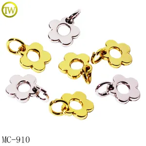 Bracelet Pendants Factory Supply Min Flower Charms Logos Gold Color Metal Jewelry Tags Brand Pendant For Bracelet