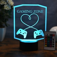 Lampe de bureau de salle de jeux 3D personnalisée avec contrôle tactile et capteur, lampe de chevet LED multicolore, décoration moderne, cadeau d'anniversaire