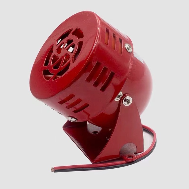12V /24V Red Mini Motor Siren Security Alarm Horn Air Raid Siren/Horn for Automotive Use