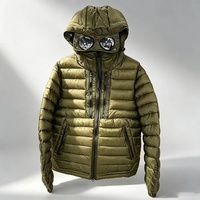 Veste à capuche en duvet 100% tricotée, coupe-vent, décontractée, d'hiver, de style designer de luxe CP pour hommes
