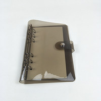 Cahier à feuilles mobiles en PVC créatif Transparent noir compte à main voyage 6 trous bloc-notes A5 A6 A7