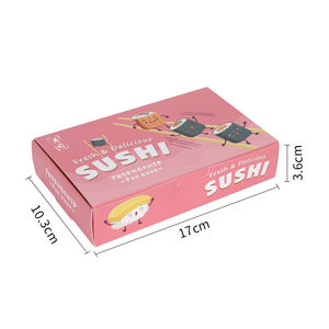 กล่องกระดาษพิมพ์ลายนูนสำหรับห่ออาหารกล่องซูชิการ์ดสีขาวขนาดออกแบบโลโก้ได้ตามต้องการ - Product Image 3