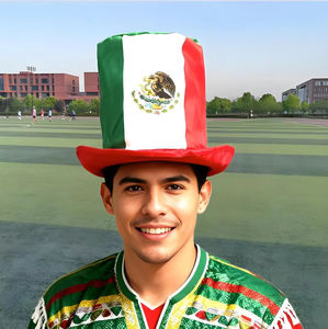 Chapeau haut de forme 2026, chapeau drapeau du monde, accessoire de fan, chapeau haut de forme en velours, chapeau fedora en forme de ballon de football, accessoires de cheerleading, chapeau de fête de carnaval, cadeau - Product Image 2