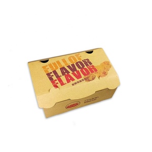 Food Packaging Kraft Paper Fried Chicken Packing Boxes With Custom Printing