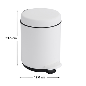 Poubelle compacte blanche en PP, design léger et écologique pour table de chevet ou <span class=keywords><strong>bureau</strong></span>, <span class=keywords><strong>avec</strong></span> couvercle à joint étanche - Product Image 4