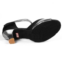 Chaussures de danse de salon argentées 806, talon de 5 cm, chaussures de danse latine