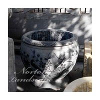 Grands Pots de fleurs carrés en marbre de granit antique Décorations de jardin extérieures de style chinois moderne pour une utilisation dans le parc