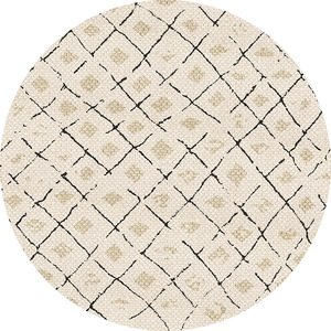 Alfombra Redonda de Imitación de Cachemira Color Crema, Moderna, para Sala de Estar o Dormitorio, Lavable e Impermeable, 120 cm - Product Image 5