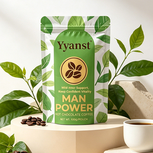 Man Power Chocolate Caliente con Café, Fórmula Suave para el Cuidado Interior, Granos de Cacao 100g, Bebida Energética Diaria para el Bienestar Masculino, OEM, Marca Privada - Product Image 4