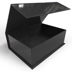 Caja de regalo de caja de embalaje negra de lujo personalizada de alta calidad para hombres <span class=keywords><strong>zapatos</strong></span> camiseta - Product Image 3