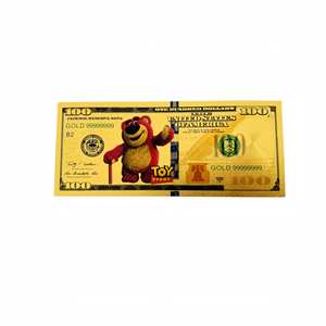 5 Banconote in Lamina d'Oro di Toy Story, Banconote a Tema Personaggi dei Cartoni Animati Americani, Banconote Placcate in Oro 24K - Product Image 2
