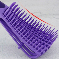 Brosse à cheveux pour perruques, accessoires pour fournisseurs de cheveux, brosse à huit rangées en PVC, peigne creux en forme de pieuvre pour démêler les cheveux ondulés et bouclés