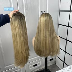 Luxe cuticule aligné juif Topper européen vierge <span class=keywords><strong>cheveux</strong></span> humains T8/22/18 soie Base <span class=keywords><strong>cheveux</strong></span> humains Kippa automne pour les femmes perte de <span class=keywords><strong>cheveux</strong></span> - Product Image 6