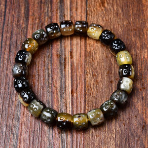 สร้อยข้อมือลูกปัดจากกีบอูฐสีดำธรรมชาติ ตัดตรง สไตล์วินเทจ ประดับมือ สร้อยข้อมือโมจิน เครื่องราง วงเดียว - Product Image 4