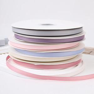Nine-Colored Ribbon Grosgrain Ribbon 1Cm Solid Color Woven Elastic For DIY Bow Clothing Accessories - Product Image 2
