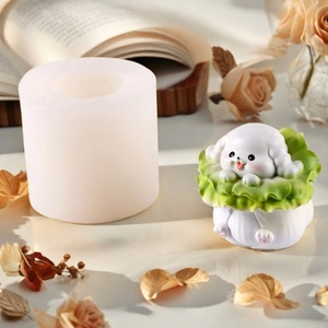 Moule en silicone TangChu pour bougie parfumée en forme de chien végétal, idéal pour un cadeau amusant, une décoration de bureau et une tendance des réseaux sociaux - Product Image 4