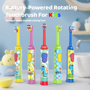 Smart Oscillating Kids Electric <b>Toothbrush</b> 60 Degree Rotation Soft <b>Head</b> IPX7 Waterproof Battery Brush - Product Image 1
