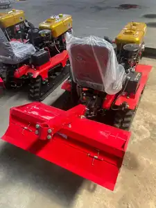 Tiller Agricultural Diesel Engine Rotary Tiller Sitting Drive Crawler Tractor 25 HP Mini Rotary Cultivator