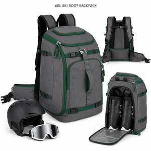 Zaino per Scarponi da Sci 60L, Borsa per Attrezzatura da Snowboard di Grande Capacità con Doppio Scomparto per Scarponi, per Sci e Viaggi Invernali - Product Image 1