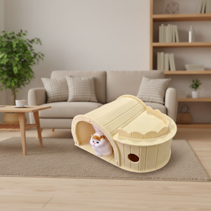 Lit-caban pour chat en feutre de qualité supérieure, maison intérieure confortable, grand nid chaud, matelas doux et moelleux pour chats - Product Image 1
